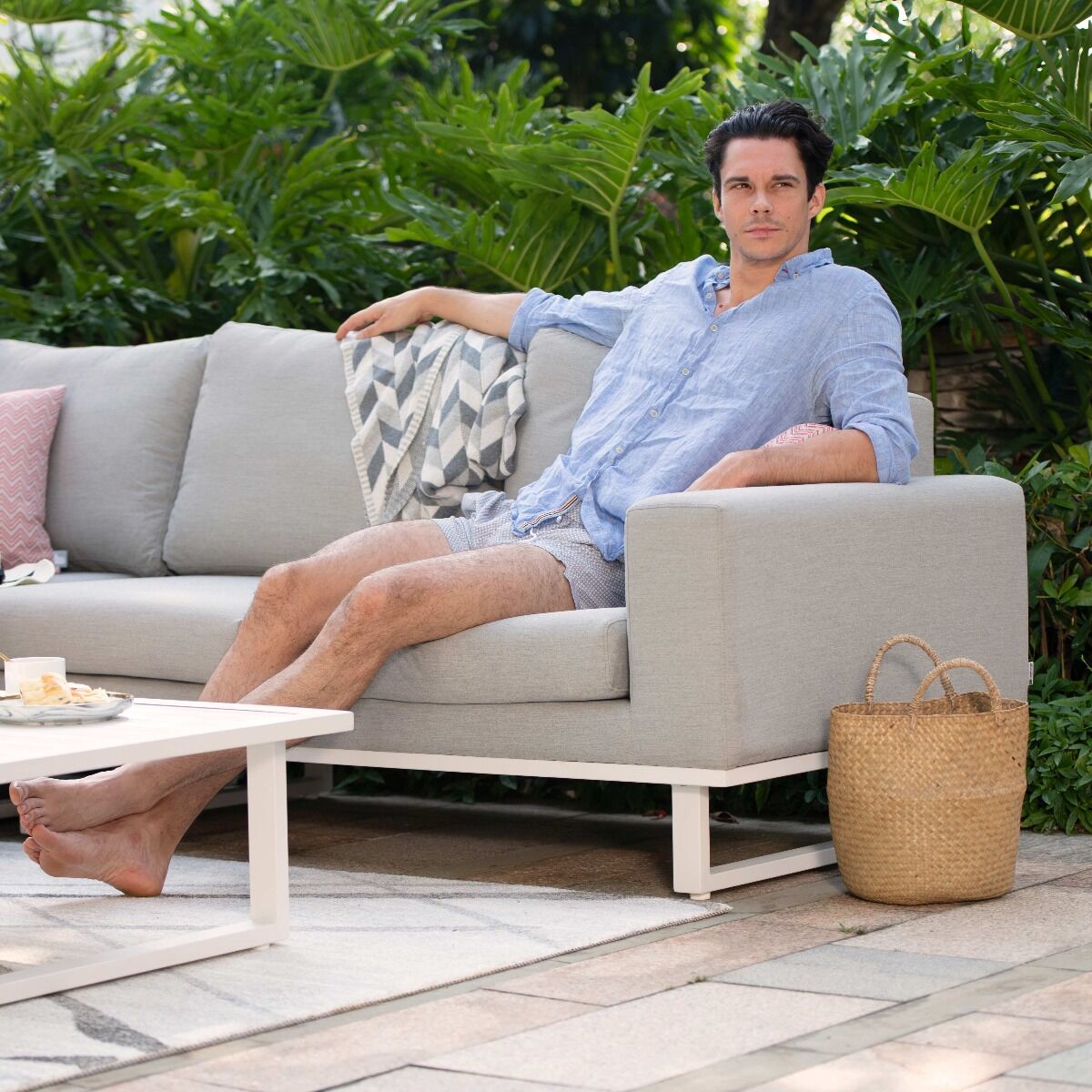 Naxos Outdoor Fabric Corner Sofa Set