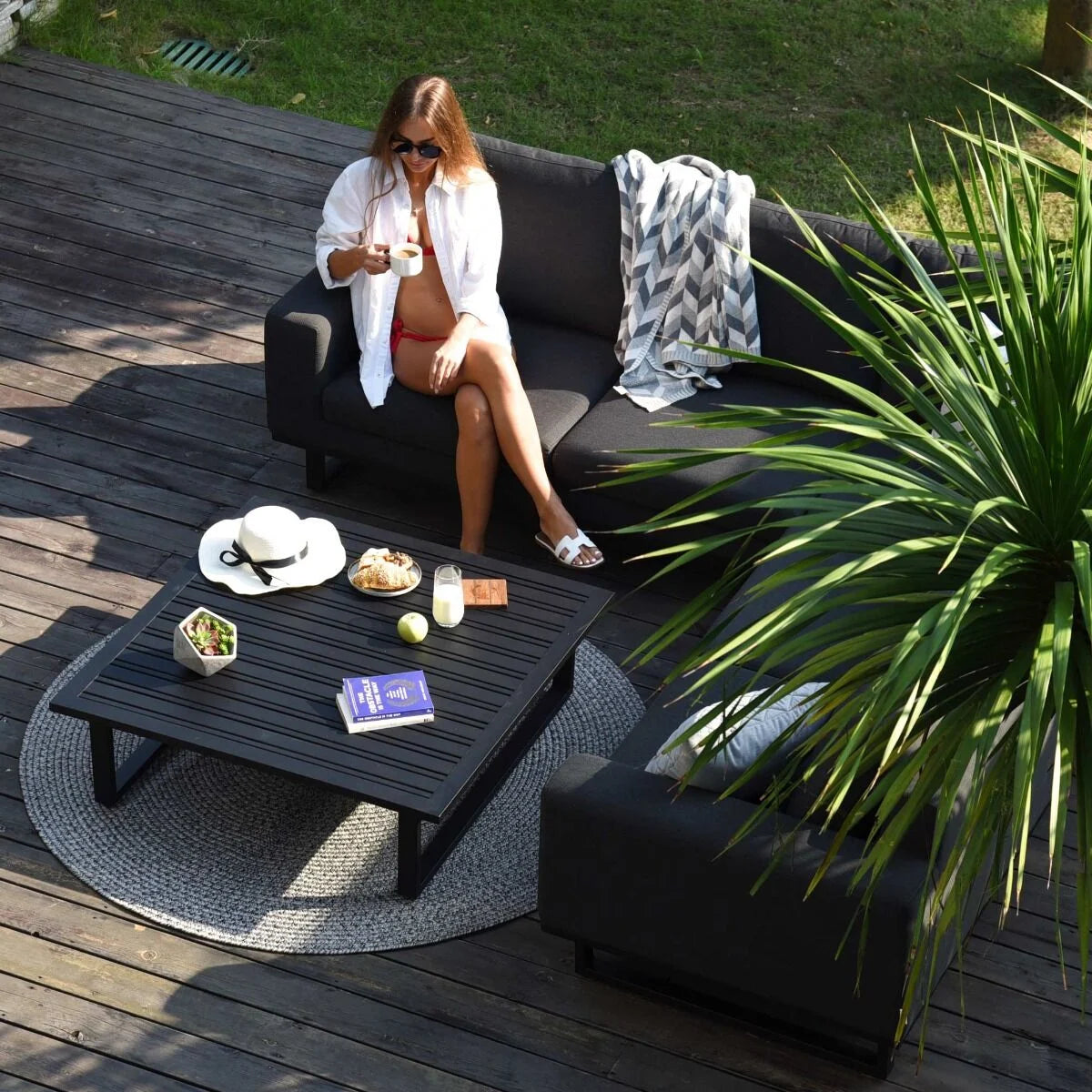 Naxos Outdoor Fabric Corner Sofa Set