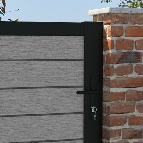 Brushed Finish Composite Slat Pedestrian Gate