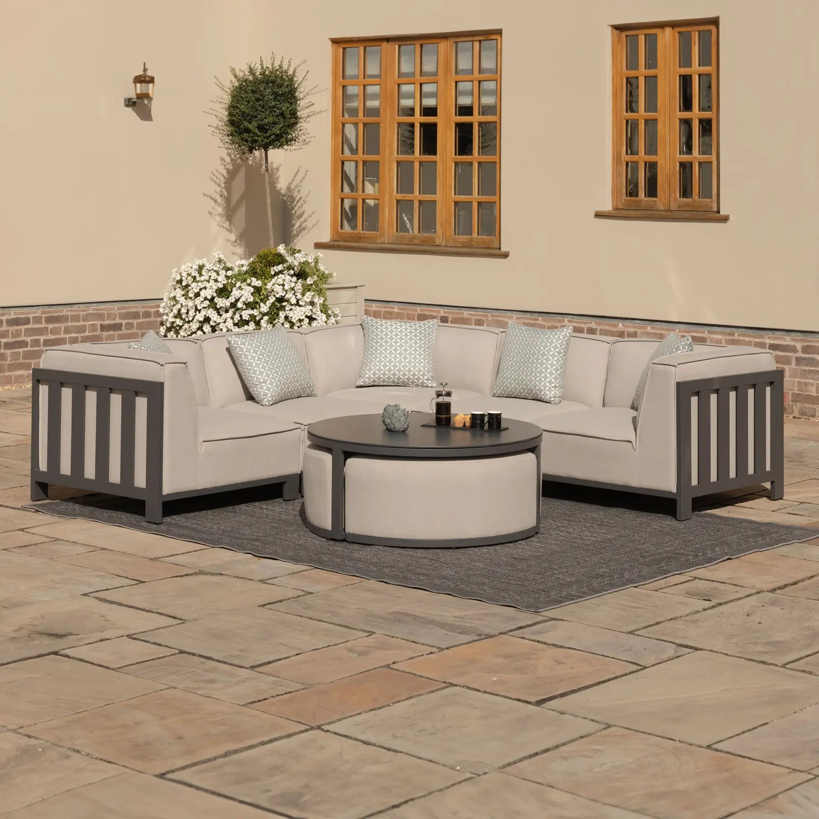 Lyon Aluminium Petite Seater Sofa Set