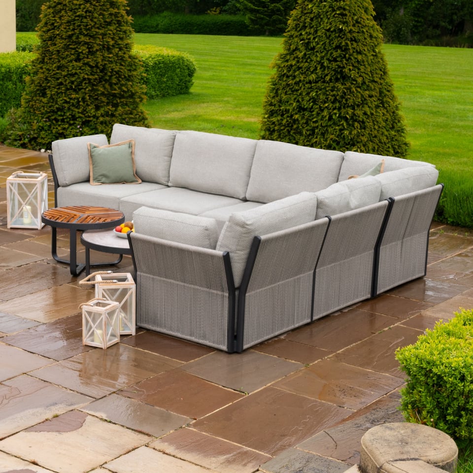 Como Aluminium Rope Corner Sofa Set