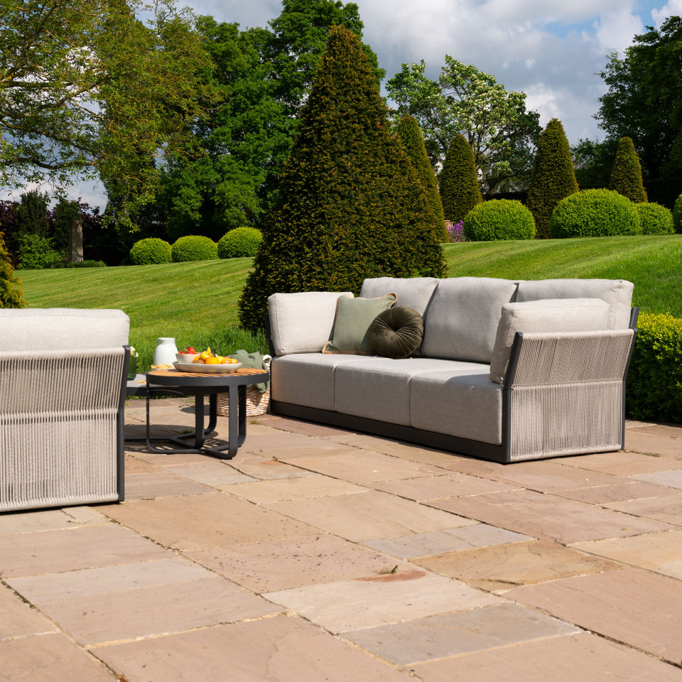 Como Aluminium Rope 2x 3 Seater Sofa Set