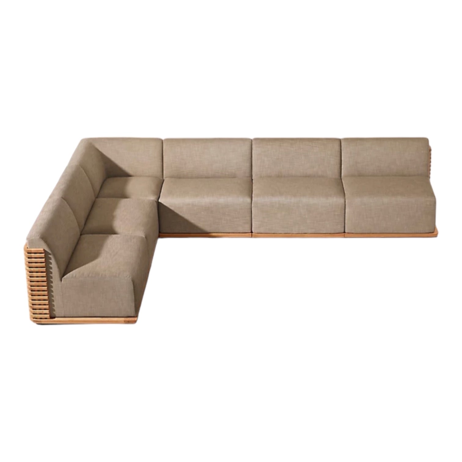 Woven Teak “Puerto” Outdoor Corner Sofa