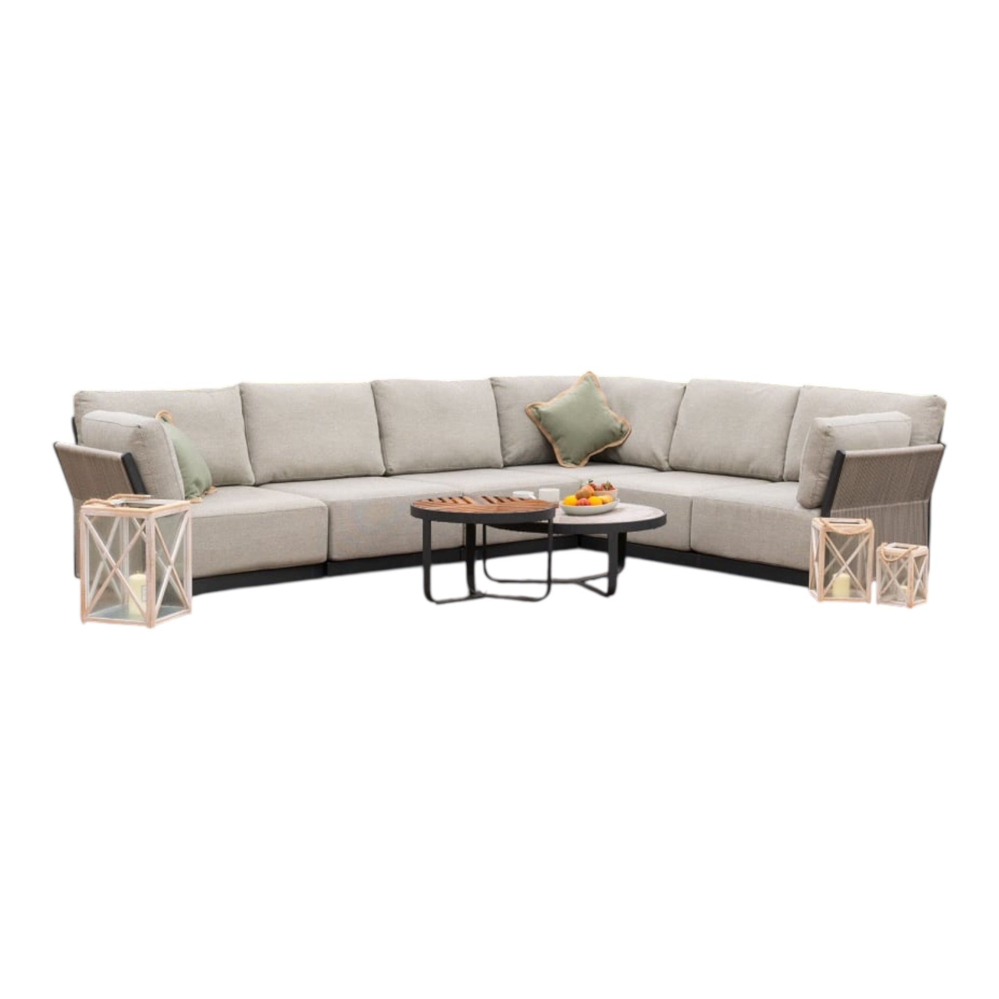 Como Aluminium Rope Corner Sofa Set