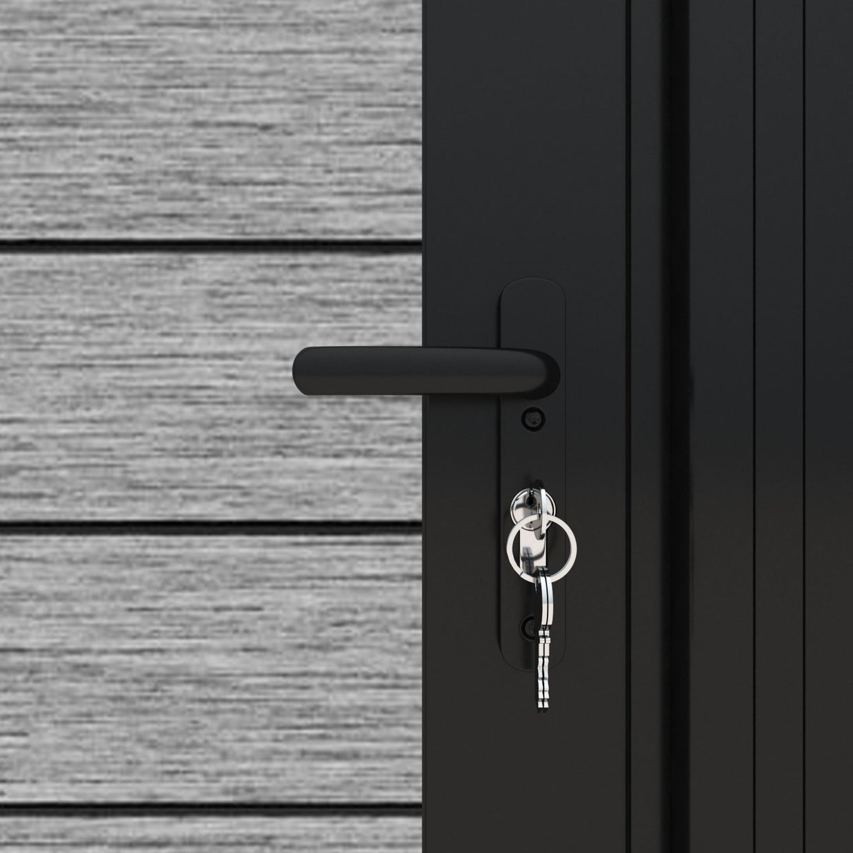 Brushed Finish Composite Slat Pedestrian Gate