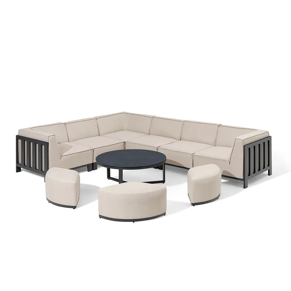 Lyon Aluminium Medium Corner Sofa Set