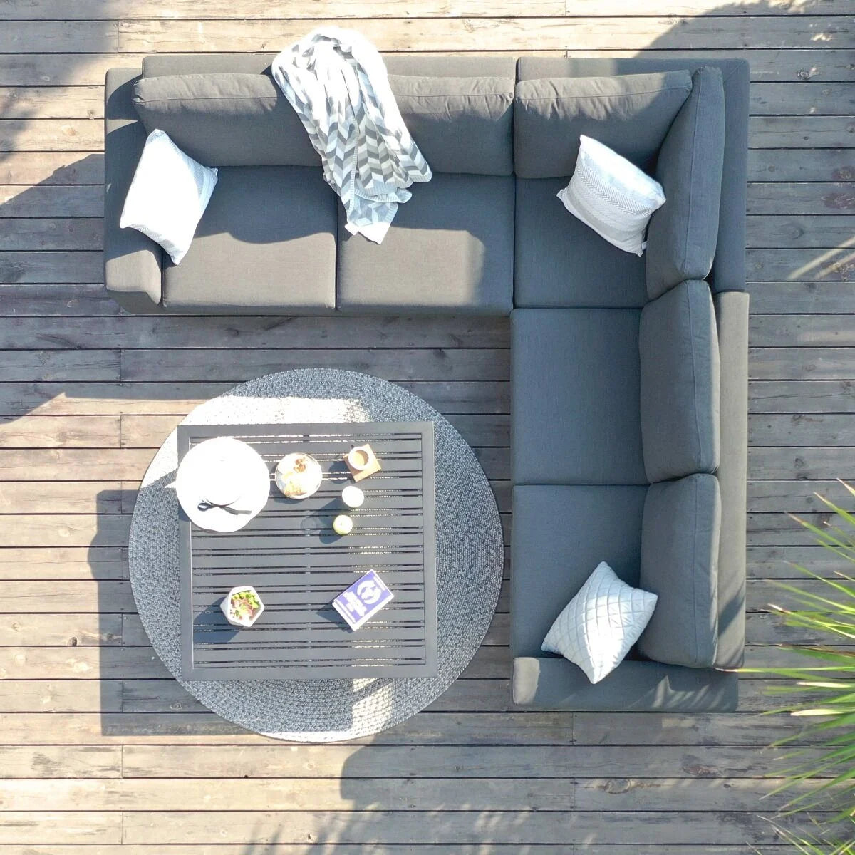 Naxos Outdoor Fabric Corner Sofa Set