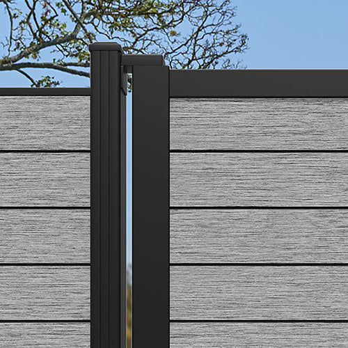 Brushed Finish Composite Slat Pedestrian Gate