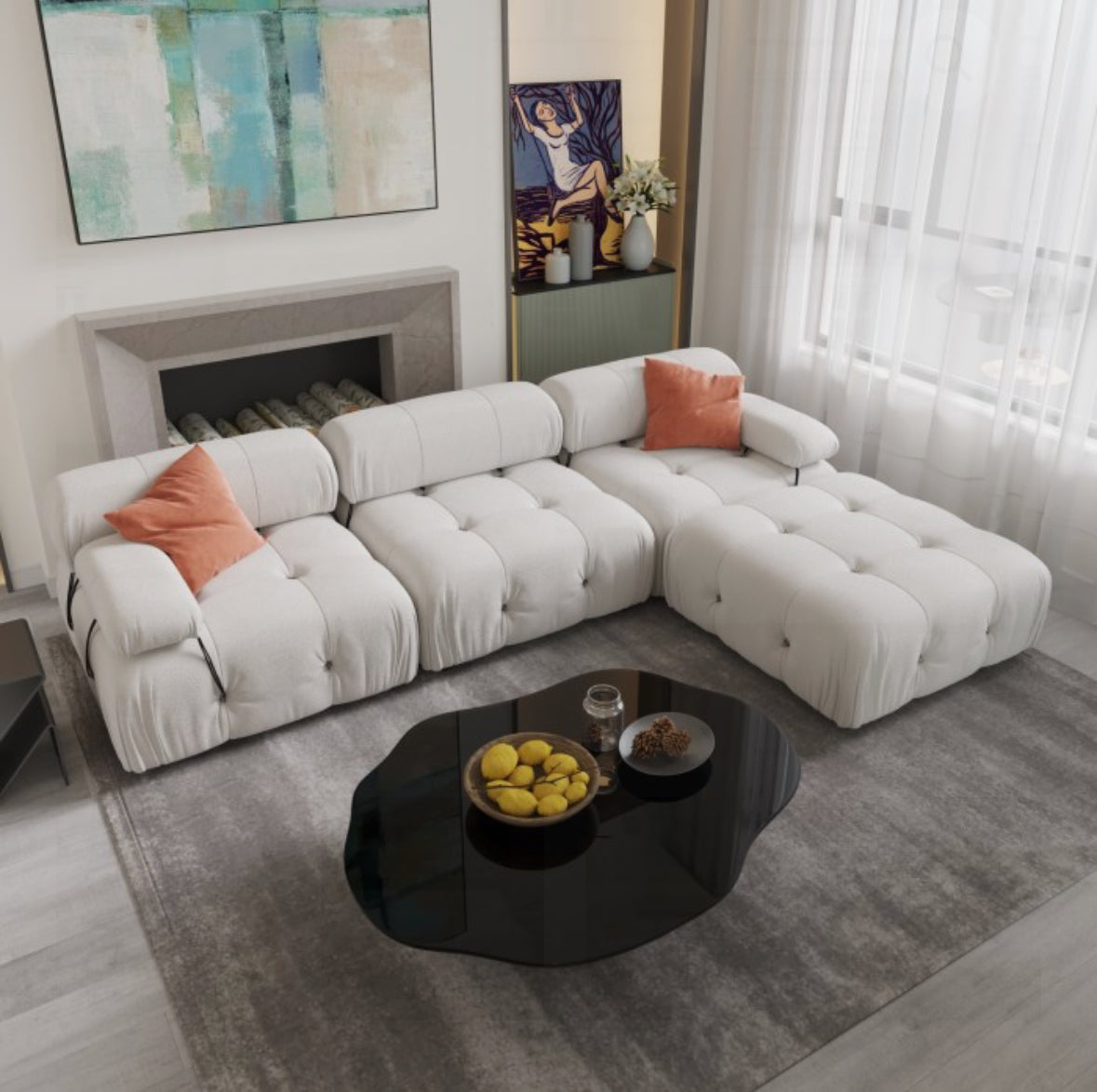 Luxury Malaga L Shape Sofa