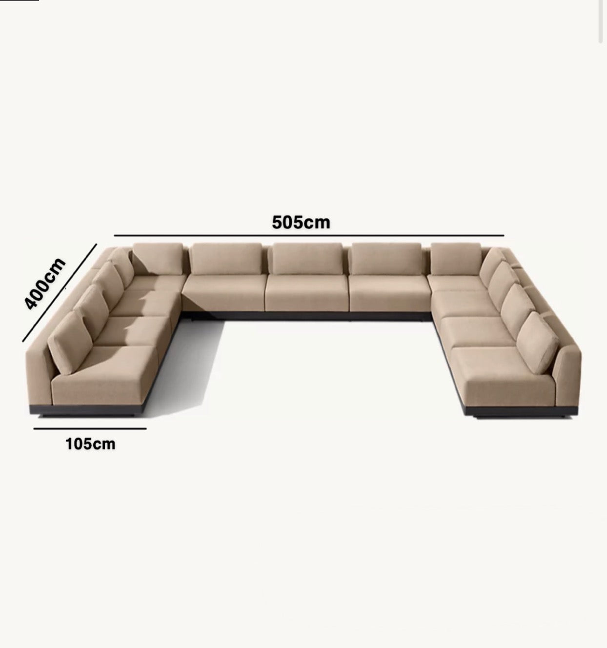 Ultra Modern “Rio” Outdoor U Shape Sofa