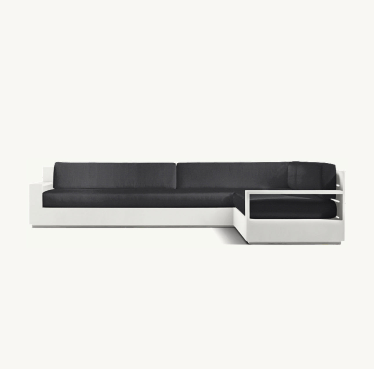 White Aluminium “Santorini” Right Arm Corner Sofa