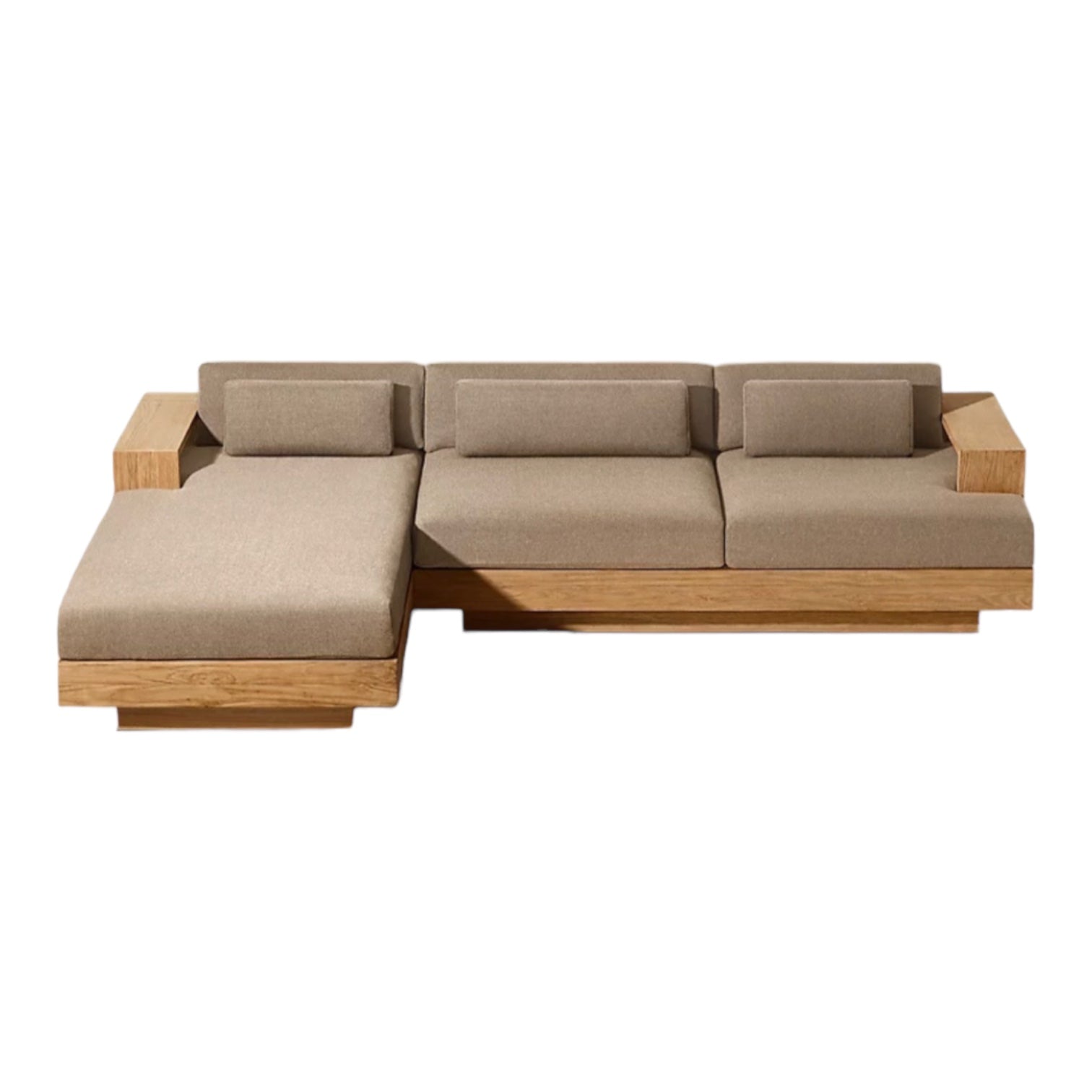 Modern Teak “La Cala” Sofa and Left Arm Day Bed