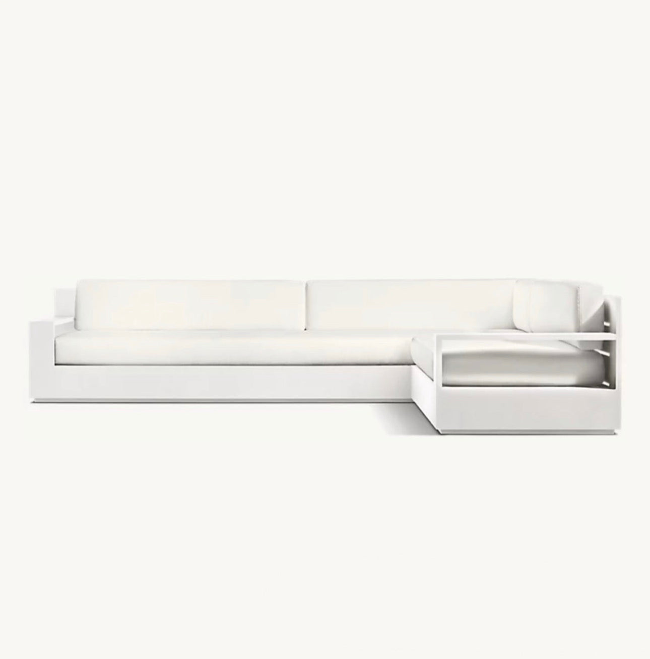 White Aluminium “Santorini” Right Arm Corner Sofa