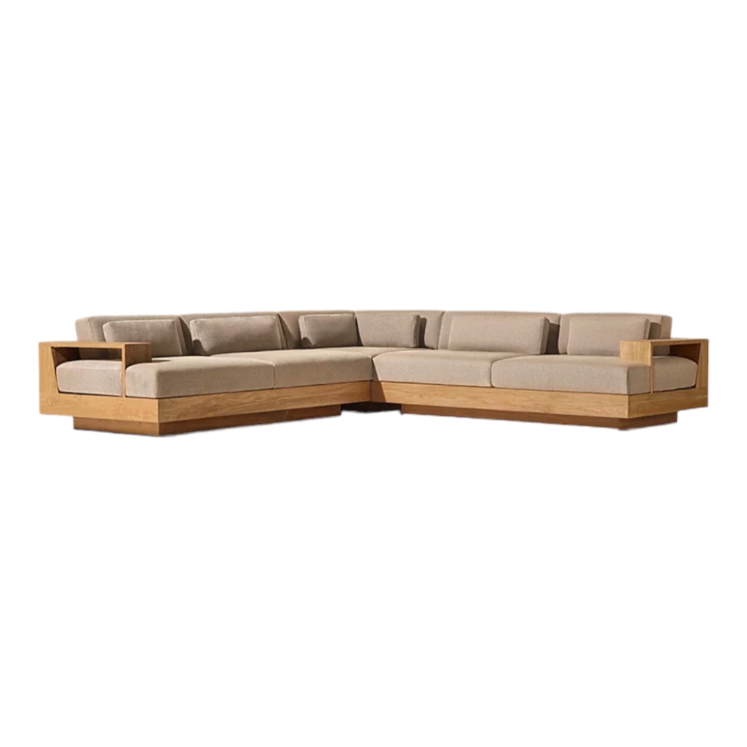 Modern Teak “La Cala” Outdoor Square Corner Sofa