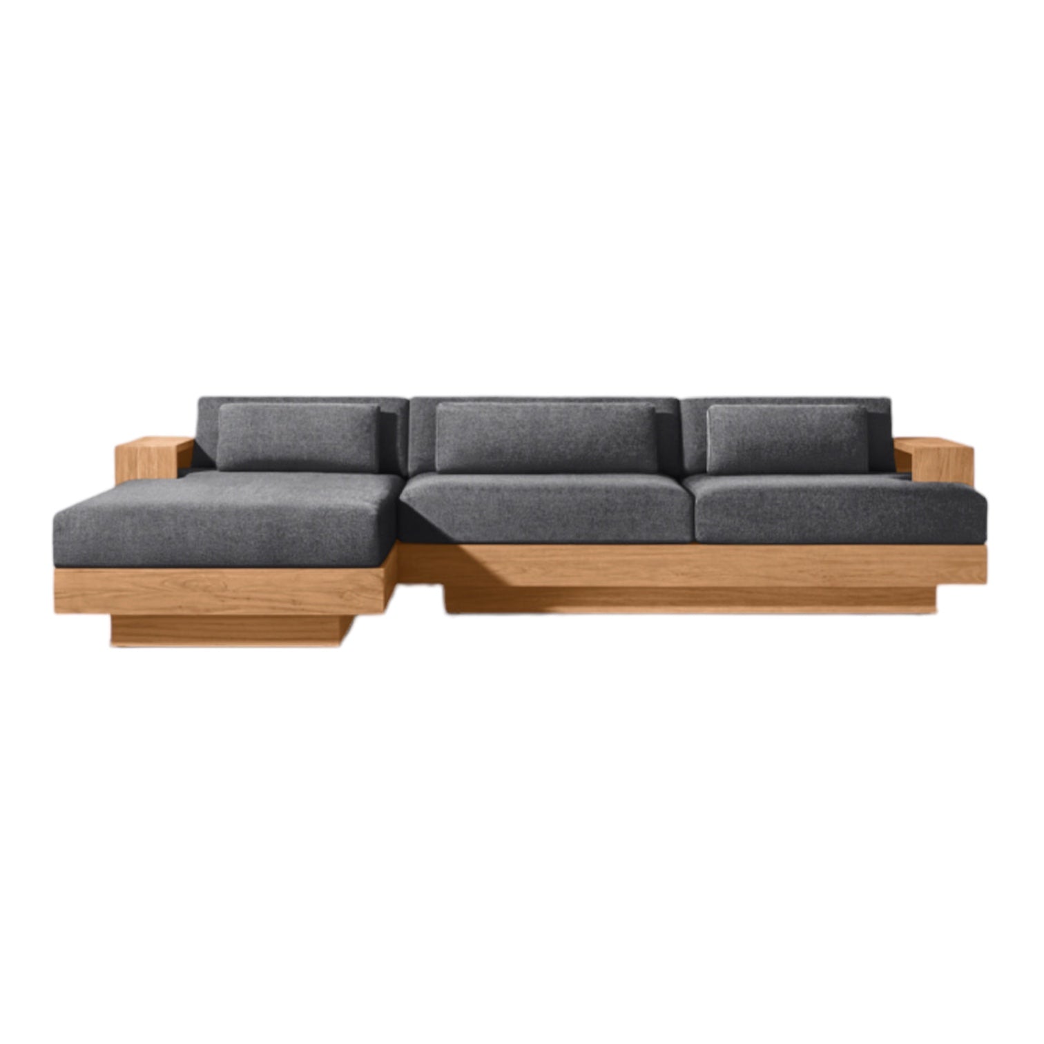 Modern Teak “La Cala” Sofa and Left Arm Day Bed