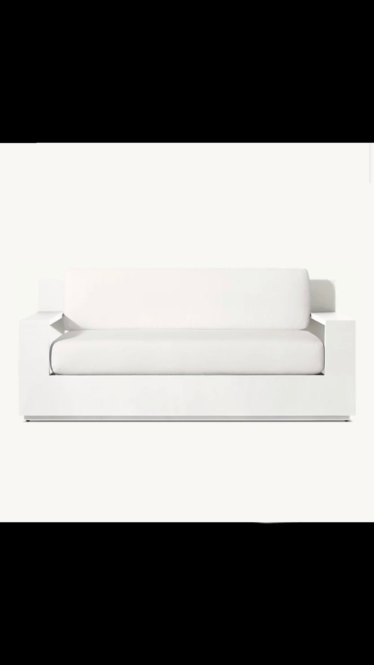 White Aluminium“Santorini” Cala Outdoor Sofa