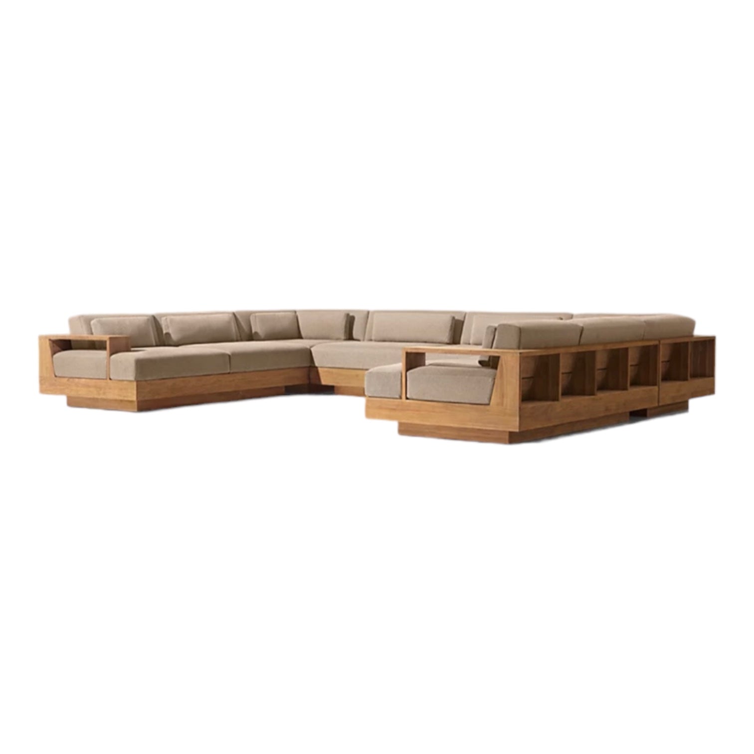 Modern Teak “La Cala” U Shape Outdoor Sofa