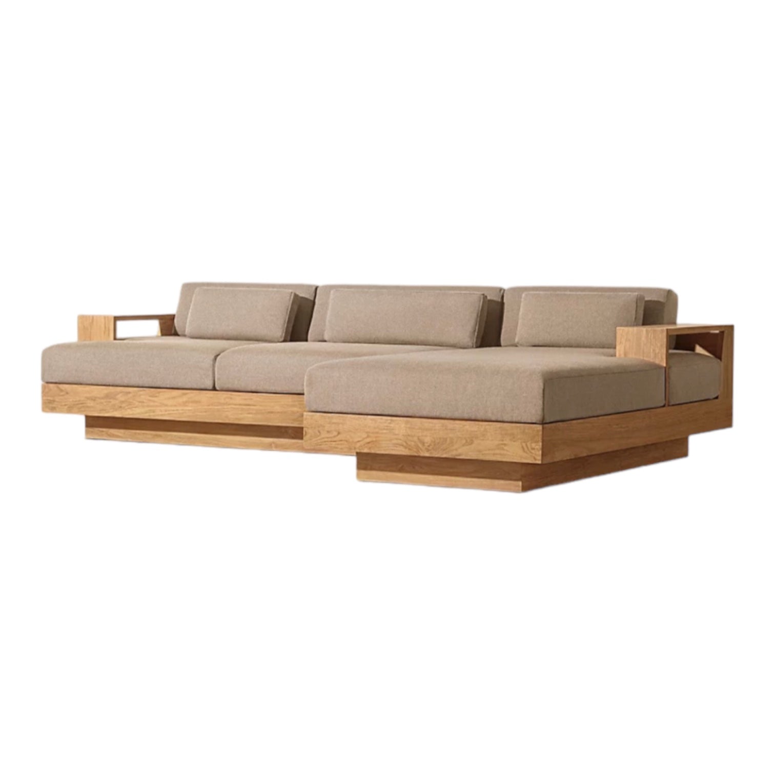 Modern Teak “La Cala” Sofa and Right Arm Day Bed