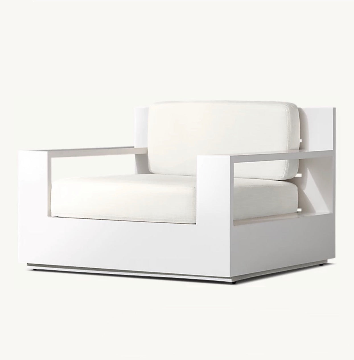 White Aluminium “Santorini” Lounge Chair