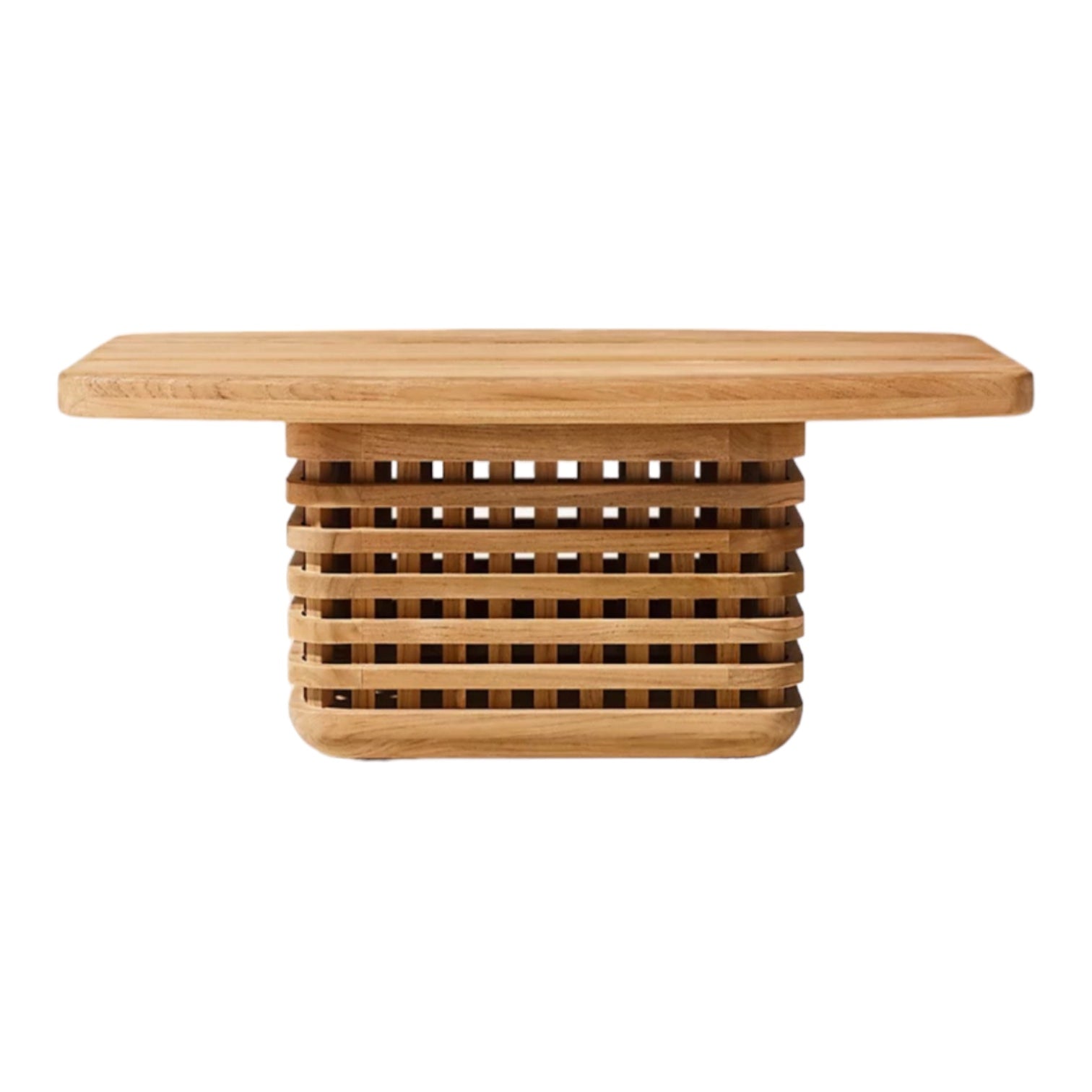 Woven Teak “Puerto” Outdoor Side Table