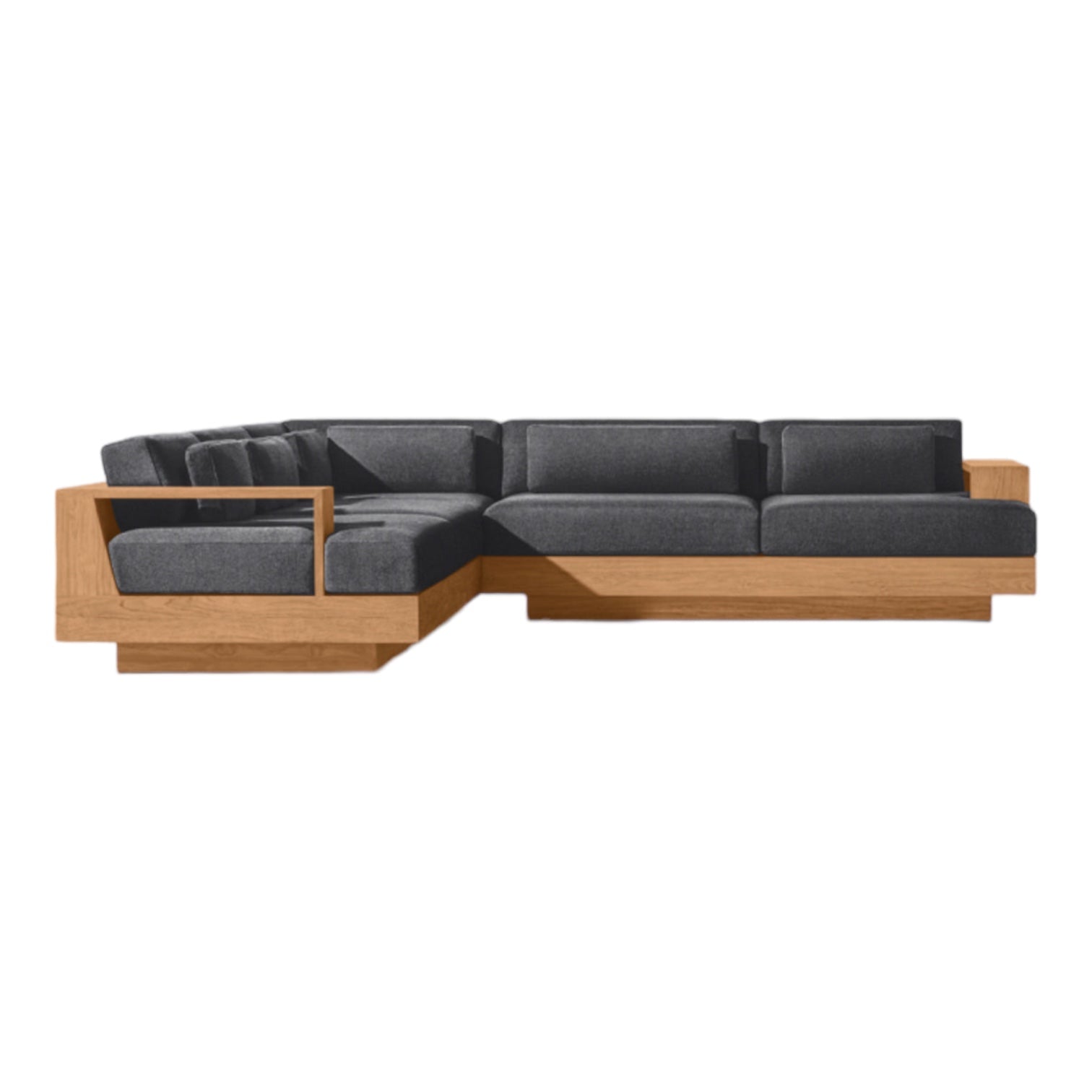 Modern Teak “La Cala” Outdoor Square Corner Sofa