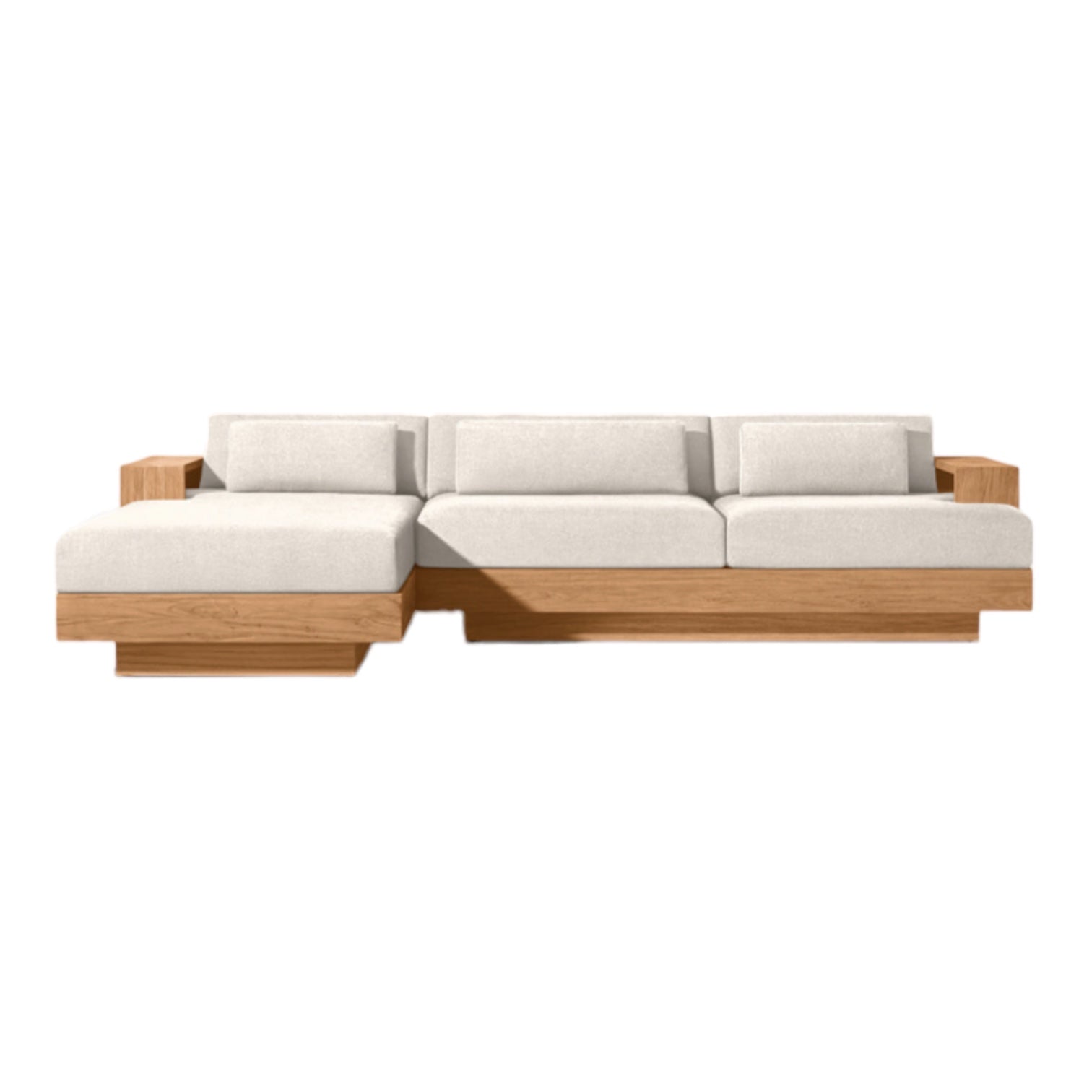 Modern Teak “La Cala” Sofa and Left Arm Day Bed