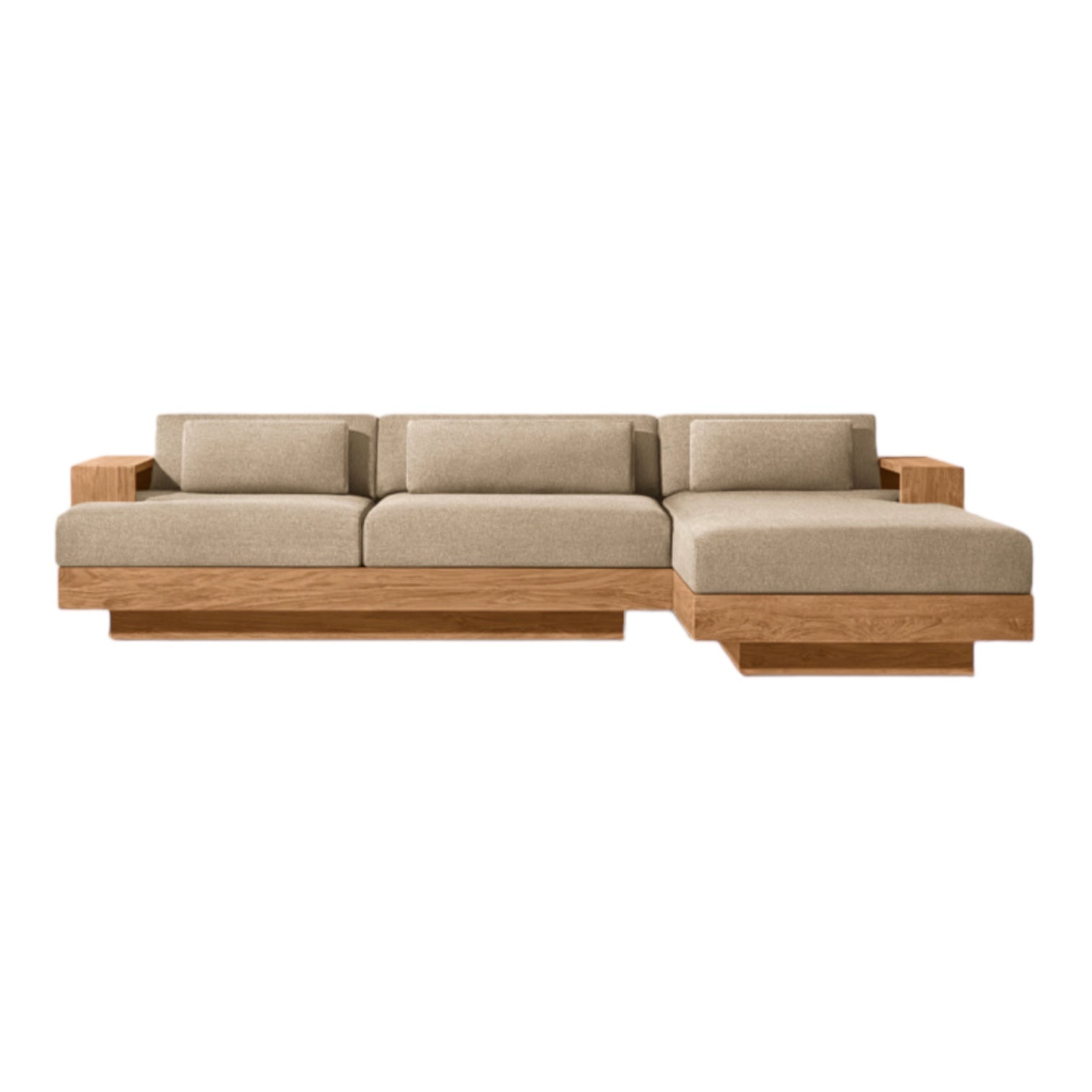 Modern Teak “La Cala” Sofa and Right Arm Day Bed