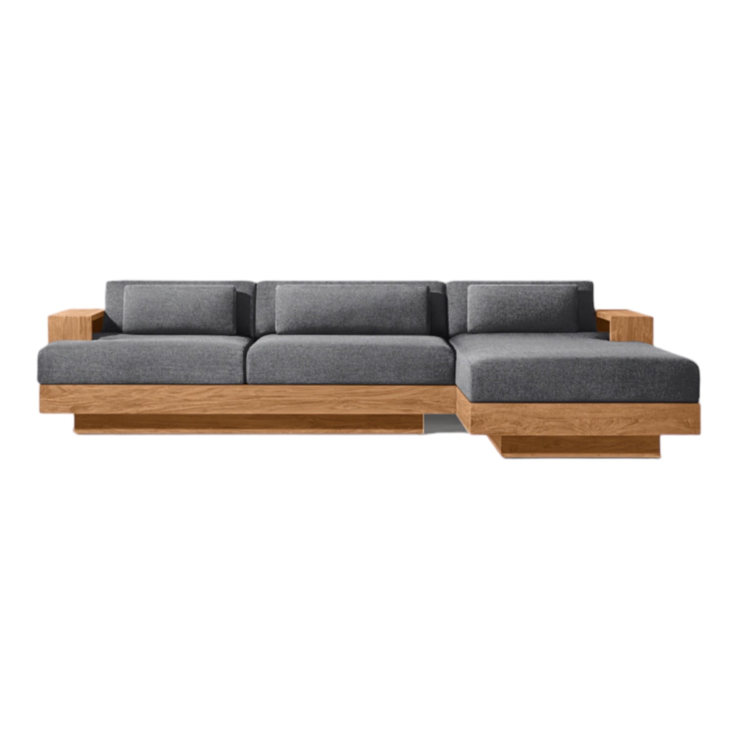 Modern Teak “La Cala” Sofa and Right Arm Day Bed