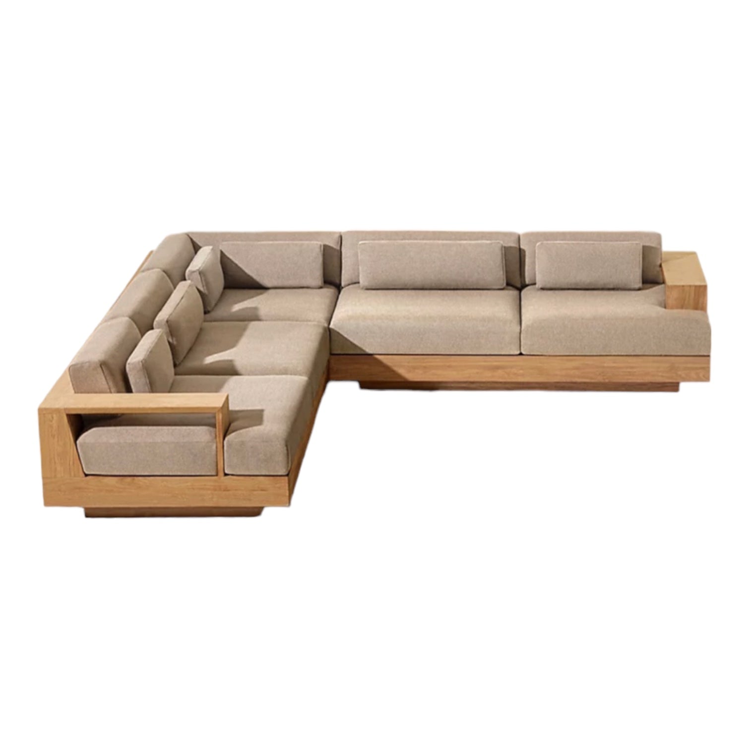 Modern Teak “La Cala” Outdoor Square Corner Sofa