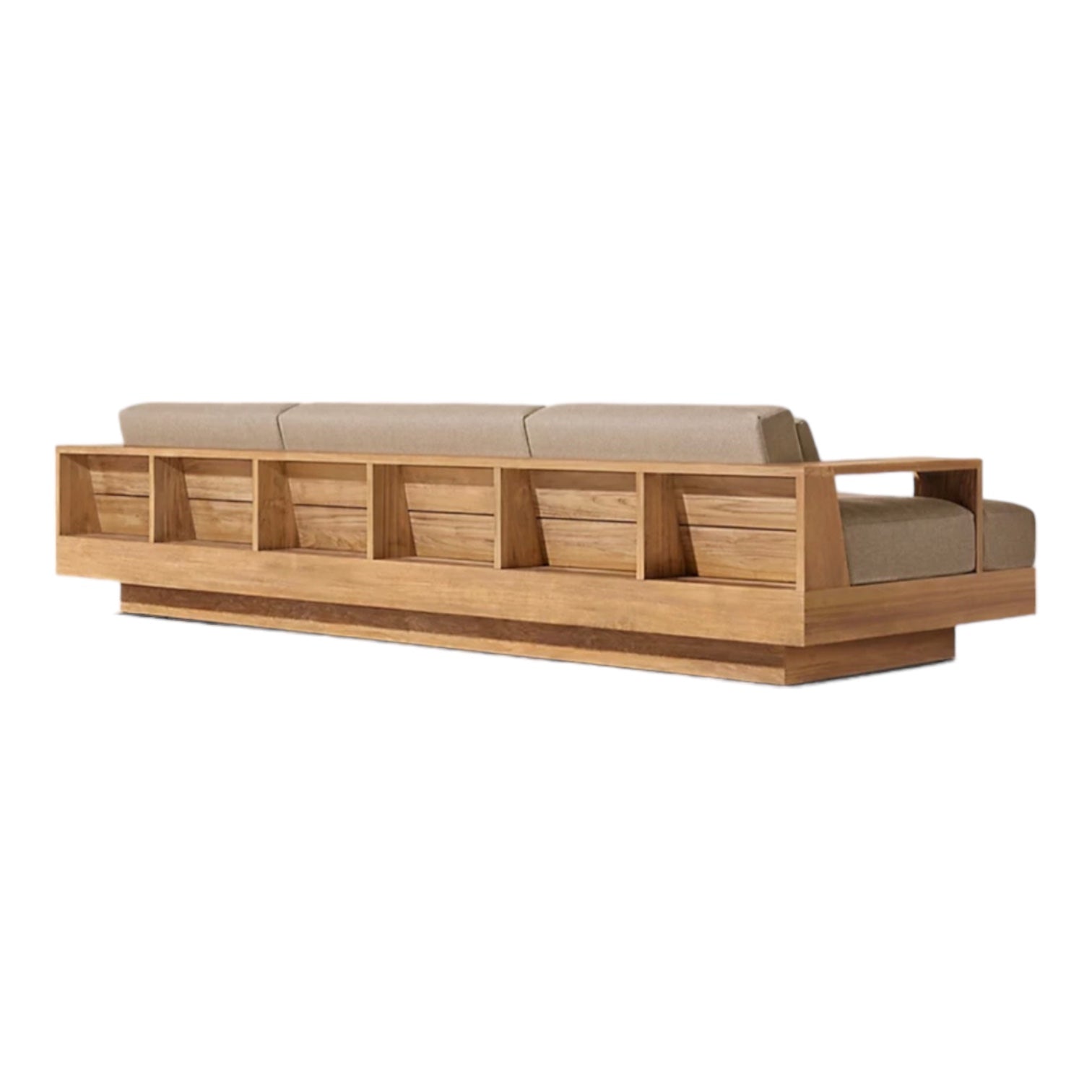 Modern Teak “La Cala” Outdoor Square Corner Sofa