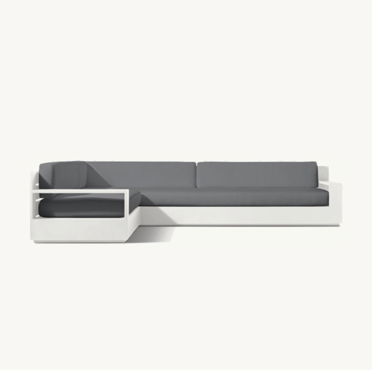 White Aluminium “Santorini” Left Arm Corner Sofa