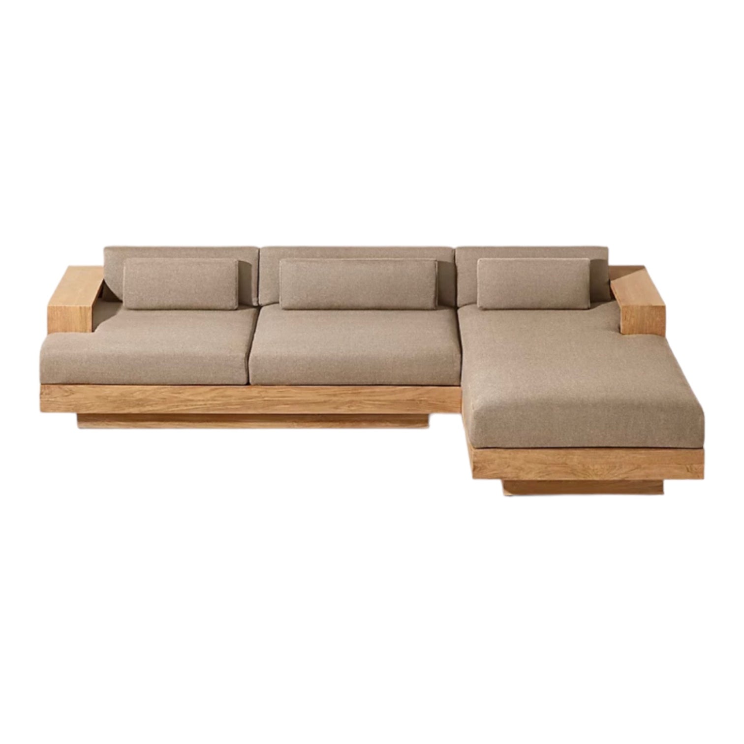 Modern Teak “La Cala” Sofa and Right Arm Day Bed