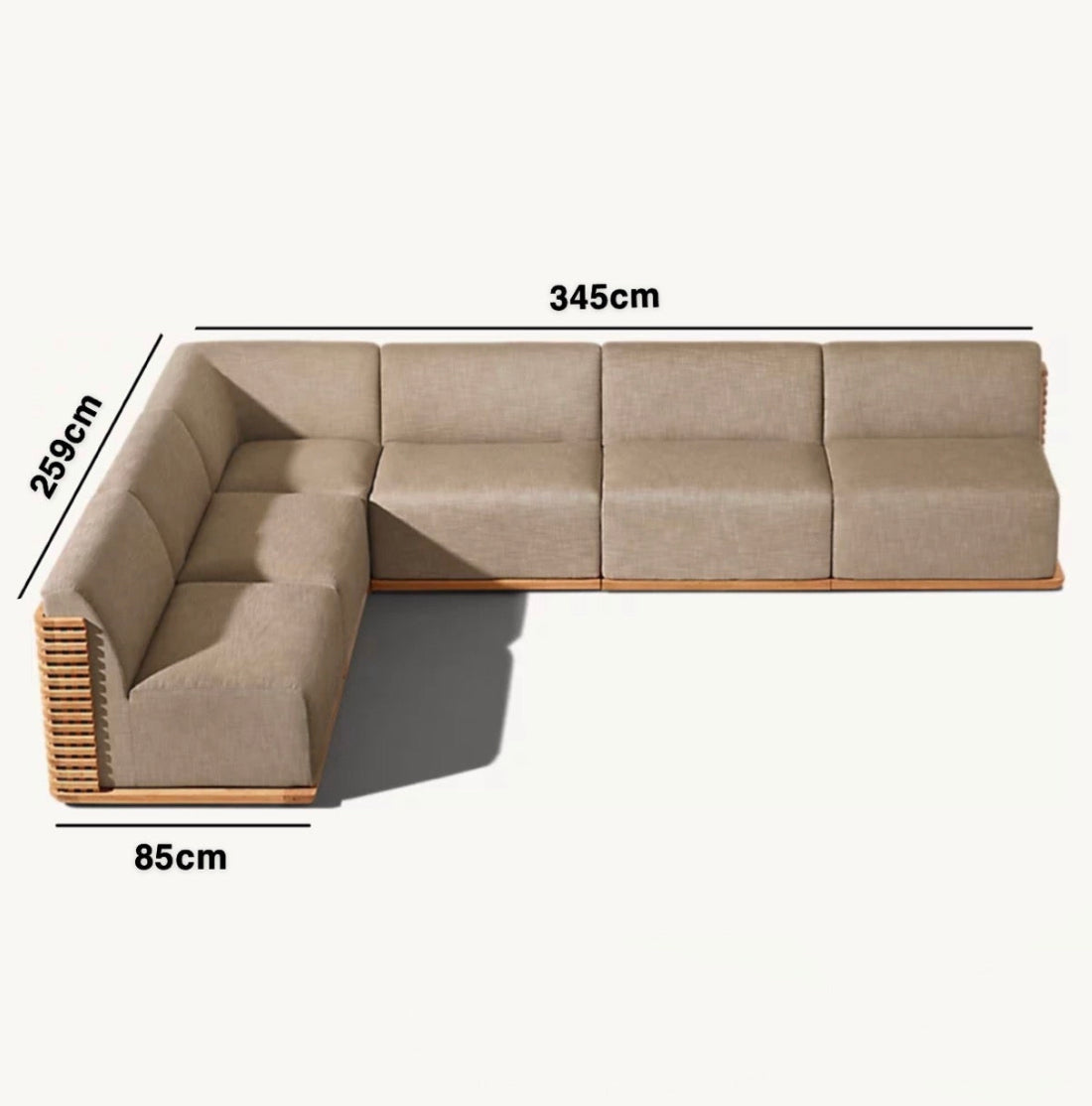 Woven Teak “Puerto” Outdoor Corner Sofa